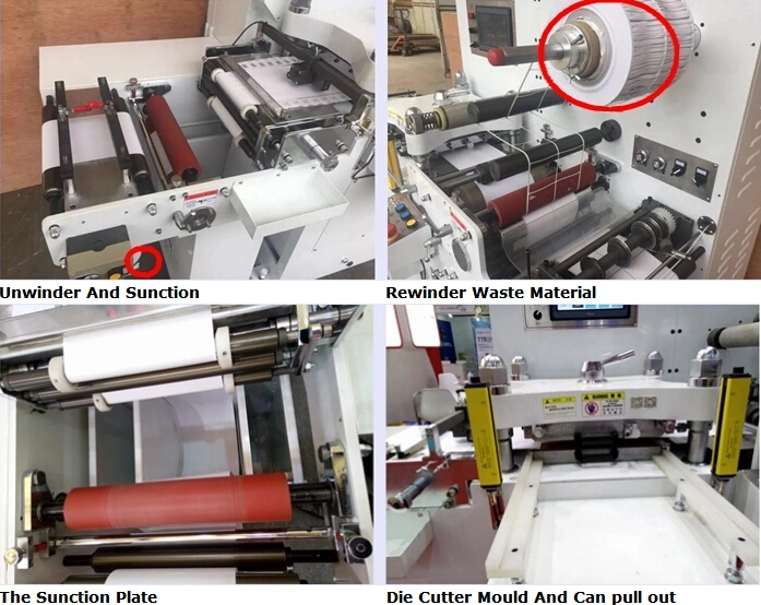 Kiss Cut Blank Printed Label Flatbed Die Cutting Slitting Machine