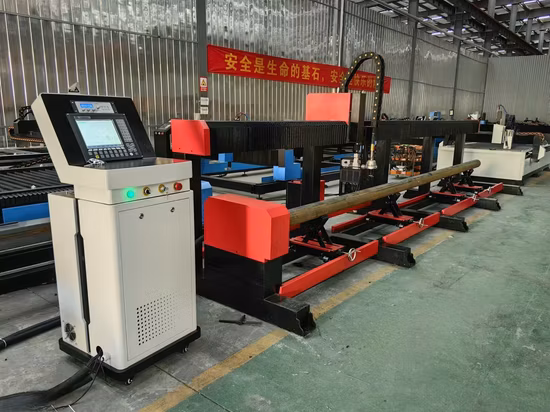 Neue automatische kundenspezifische Rohrrund-/Vierkantmaschinen-Plasma-Stahlrohrschneidemaschine